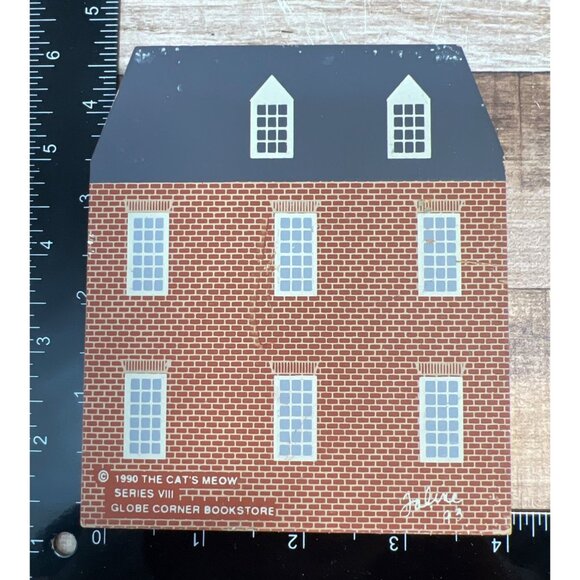 The Cats Meow "The Globe Corner Bookstore" 1999 Series VIII Wooden Shelf Sitter - Picture 2 of 2